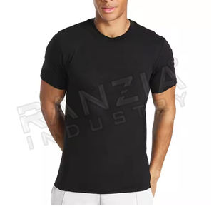 Venta caliente gimnasio deporte desgaste ejercicio ropa de alta calidad más tamaño de los hombres camisetas sudor activado camiseta - Product Image 6