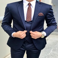 Setelan Jas Pria Ukuran Besar Model Slim Fit Double Breasted Lipit Tiga Potong Kasual Bisnis Musim Panas 100% Wol