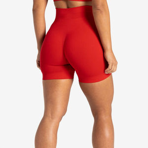 Pantalones cortos de gimnasio para mujer, sin costuras, con logotipo personalizado, estilo callejero, patrón sólido, precio razonable, servicios OEM - Product Image 2