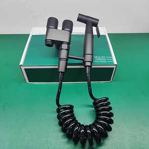 ชุดทำความสะอาดห้องน้ำแบบมือถือ สแตนเลส 304 พร้อมก๊อกน้ำแบบติดผนังสองโหมดทันสมัย อุปกรณ์เสริมก๊อกน้ำห้องน้ำแบบคู่ - Product Image 5