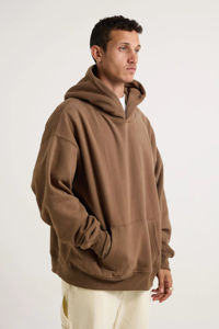 Sudadera con capucha de algodón grueso 100% personalizada para hombre, ropa de calle cuadrada transpirable de peso pesado con cuello con capucha para invierno - Product Image 6