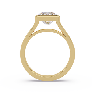 Anillo Moderno de Oro de 14K con Diamante Cultivado en Laboratorio, Corte Princesa, Engaste Solitario, Anillo de Compromiso, Joyería de Boda al por Mayor - Product Image 4