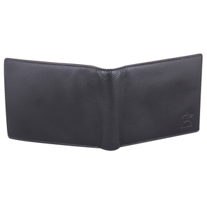 Cartera corta de cuero negro para hombre con cierre de bloqueo RFID tipo abierto y forro de poliéster - Product Image 5