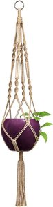Jardinière suspendue d'intérieur, cintre pour plantes en macramé, cintres pour plantes d'intérieur et d'extérieur, corde de jute OEM - Product Image 5