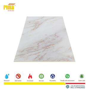 Customizable Pima Series Faux Marble <b>PVC</b> Panels Eco-friendly Fire-retardant Waterproof Aluminum Interior <b>Walls</b> <b>Cladding</b> - Product Image 1