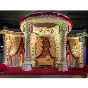 Grand Fiber Jali Pillars Wedding Mandap Maharani Wedding Round Royal Mandap Indian Ceremonia Mandap Wedding Venue Decor - Product Image 1