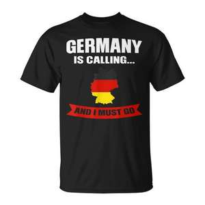 Alemania llama y yo debo ir. Camiseta de Alemania. - Product Image 1