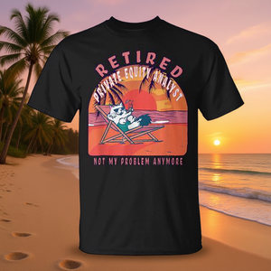 Vintage <b>Retirement</b> <b>T</b>-<b>Shirt</b> for Private Equity Analysts Premium Promotional Apparel - Product Image 3
