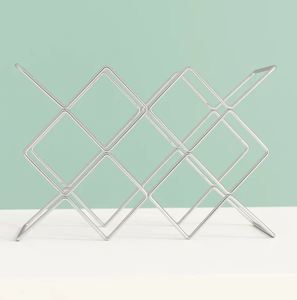 Black steel tabletop wine bottle rack holder for <b>kitchen</b> home decoration dining <b>table</b> champagne wine display rack holder <b>bar</b> - Product Image 6