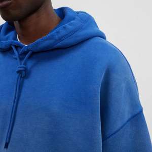 Alta calidad personalizado Unisex 100% algodón rasgado piedra ácido lavado desgastado gota hombro recortado sudaderas con capucha sudadera hombres - Product Image 4