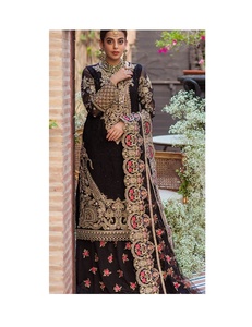 Trajes de gasa bordados Descosidos Colección de Bodas de 3 piezas Los últimos trajes Punjabi paquistaníes Salwar Kameez - Product Image 2