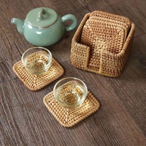 Juego de Posavasos de Ratán Natural |   Manteles Individuales Tejidos Duraderos para Decoración del Hogar Ms Sophie - Product Image 2