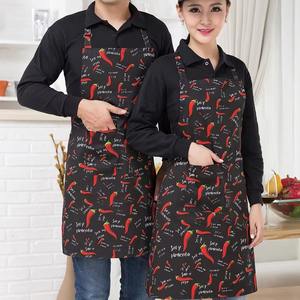 Compre delantales lisos al por mayor con 2 bolsillos Delantal de chef comercial con logotipo personalizado para cocina Restaurante Pintura - Product Image 5