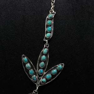 Natural Turquoise Gemstone Oval Shape Pendant <b>Necklace</b> 925 <b>Solid</b> Sterling <b>Silver</b> Jewelry Handcraft Carved Charm Supply Gifts - Product Image 5