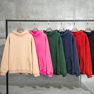 Vintage poids lourd coton 355 Gsm surdimensionné Boxy Fit sweat hommes soleil fondu lavé recadrée en détresse logo personnalisé sweats à capuche - Product Image 4