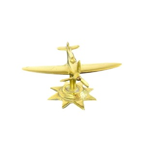 Laiton Spitfire avion modèle Vintage avion décor métal avion guerre mondiale avion de chasse Miniature bureau ornement - Product Image 1