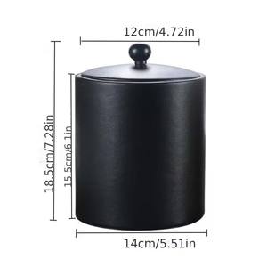 Cubo de Hielo Premium de Acero Inoxidable con Tapa, Acabado Negro Mate, Diseño Aislado que Mantiene el Hielo Congelado para el Hogar, Bar y Fiestas - Product Image 4