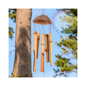 กระดิ่งลมไม้ไผ่ทำด้วยมือพร้อมโทนสงบเงียบ-ตกแต่งสวนธรรมชาติสำหรับบ้านและพื้นที่กลางแจ้ง - Product Image 5
