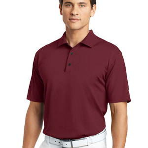Maroon เสื้อโปโลผ้าฝ้ายสำหรับผู้ชาย,ทรงพอดีตัวตัว - Product Image 1