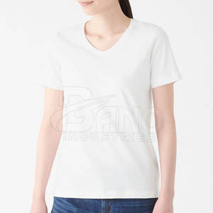 เสื้อยืดผ้าฝ้าย100% สำหรับผู้หญิงทรงสลิมฟิตสำหรับใส่หน้าร้อน - Product Image 2