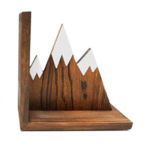 Serre-livres en bois minimalistes de haute qualité Serre-livres de table en bois naturel massif personnalisés Serre-livres décoratifs à haute stabilité - Product Image 4