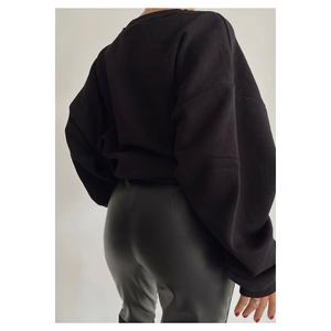 Pantaloni in pelle da donna con spacco frontale con Design elegante - Product Image 2
