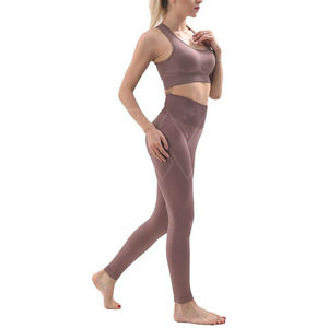 Ensemble de yoga nouvel arrivage en gros OEM pour femmes séchage rapide de haute qualité respirant vêtements de sport élégants et légers leggings XL - Product Image 3