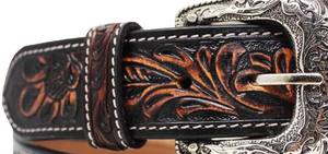 Hand Tooled Western Style <b>Cowgirl</b> Cowboy Beads <b>Belts</b> - Product Image 3