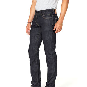 Bleu foncé Denim régulier coton Jeans hommes Streetwear Jean pantalon pour hommes décontracté jean droit mince prix raisonnable de haute qualité - Product Image 6