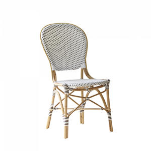 Chaise de salle à manger moderne de haute qualité, écologique, imperméable, en rotin synthétique tressé sur un cadre en rotin, pour un usage intérieur et extérieur en appartement - Product Image 2