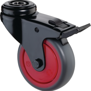 Rueda Giratoria Gris BS de 50 mm de Diámetro, Capacidad de Carga de 50 kg, Giratoria con Freno y Bloqueo Total - Product Image 3