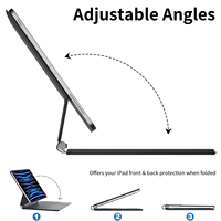 Keyboard LED Backlit Ajaib dengan Layar LCD untuk iPad Pro 11 13 Air 4/5 iPad Generasi ke-10 Pro 12.9