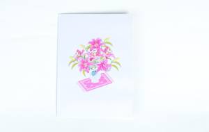 Personalización ecológica Tarjeta de regalo Ramo de flores Forma de flor y árbol Hecho a mano Pop Up Tarjeta de felicitación 3D artesanía - Product Image 6