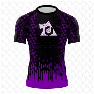 Unisex upf 50 วัสดุสแปนเด็กซ์ป้องกันแสงแดดยามผื่นแห้งเร็วแขนสั้นกลางแจ้งที่มีความยืดหยุ่นยามผื่นพิมพ์แบบกําหนดเอง - Product Image 1