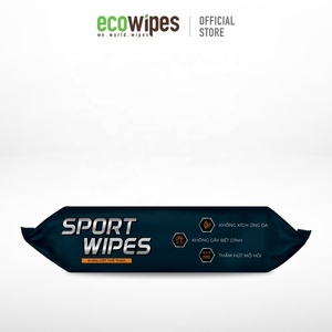 High Quality Ecowipes Mint Scented Anti-Sweat Wet Wipes Non-Woven Spunlace Sport Wipes Effective for Removing Sweat Dirt Body - Product Image 2