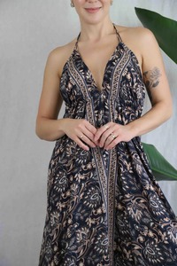 เดรสแม็กซี่พิมพ์ลายเสือดาวสายสปาเก็ตตี้สำหรับผู้หญิงมาใหม่ชุดเดรสเซ็กซี่ยาวถึงพื้นแฟชั่นหรูหราสำหรับปาร์ตี้ฤดูร้อน - Product Image 4