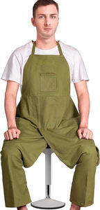 Full Coverage <b>Pottery</b> <b>Apron</b> Split Leg 100% Cotton Canvas Potter's <b>Aprons</b> with Pockets for Women Men - Product Image 3