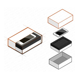 Caja de cartón y papel para teléfono móvil, paquete personalizado, Caja vacía para teléfono móvil, tapa rígida personalizada al por mayor - Product Image 1