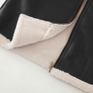 Veste courte en daim matelassé en peau de mouton pour femme, style streetwear, doublure zippée, teinte respirante, automne-hiver, bonne qualité - Product Image 5