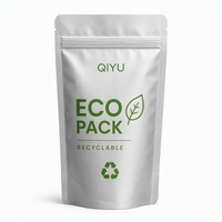 Pochette en papier kraft 100 % recyclable Puropak, conçue sur mesure, épaisseur 5 mm, impression numérique, fermeture éclair supérieure, pour aliments pour animaux de compagnie