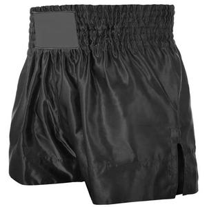 Wholesale Boxing Training MMA Shorts Custom Logo Sportswear with Spandex-Polyester <b>Black</b>-Color Washed Technics - Product Image 2