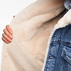Fleece Fashion Denim Mens <b>Jacket</b> Supplier Winter Thick Sherpa Fur Denim <b>Jacket</b> - Product Image 4