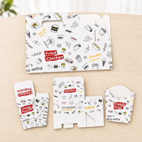 Emballages de restauration rapide de qualité supérieure, boîte biodégradable pour hamburgers avec logo, boîtes à emporter pour poulet frit avec poignée
