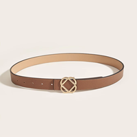Ceintures en cuir noires décontractées personnalisées de haute qualité OEM avec boucle en acier pour femmes