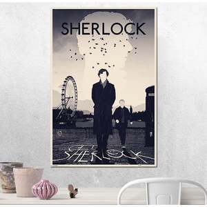 Sherlock Paper <b>Poster</b> Black Frame Wall Decor - Product Image 2