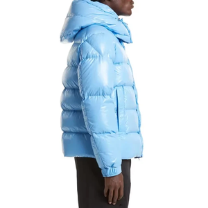 2025 Veste polaire de haute qualité à capuche hiver Chaud nouvelle arrivée Logo personnalisé et vestes gonflées de couleur pour hommes de qualité supérieure - Product Image 3