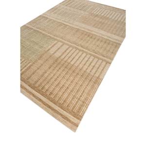 Tapis classiques en laine de thym ivoire noués à la main Lca-858 à motif rayé pour chambre et salon, faits à la main pour adolescents - Product Image 2