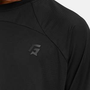 T-shirt pour homme en polyester 100% avec motif lettres, tissu tricoté compressé, personnalisable, noir - 180g 240g, Youth Advantage - Product Image 6