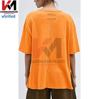 Kaos Wanita Oversize Musim Panas Trendi Kasual Lengan Pendek Kerah Bulat Atasan Regular Fit Bermotif Bernapas Ringan