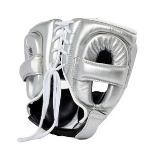 Protector de Cabeza de Cuero Plateado, Modelo Reciente, para Sparring, Boxeo, Kickboxing, Karate, Protector de Mejillas, Media Cara - Product Image 2
